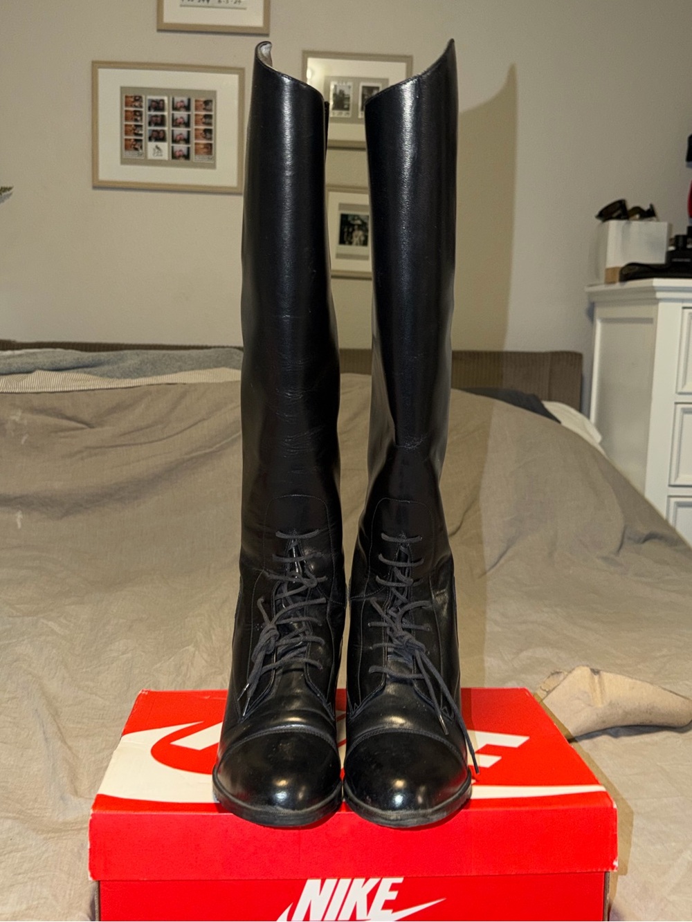 Vintage Colt Cromwell Riding Boots Black Knee High size 7 - Picture 2 of 10